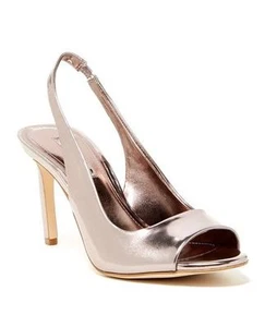 BCBGeneration Ceecee Matte Bronze Slingback Open Toe Pumps 7 - Picture 1 of 3
