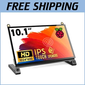 10.1'' IPS Touchscreen Monitor with Dual Speakers for Raspberry Pi Enthusiasts - Picture 1 of 11