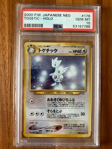 US Seller 2000 Pokemon Japanese Neo 176 Togetic Holo PSA 10 GEM MT - Bild 1 von 2