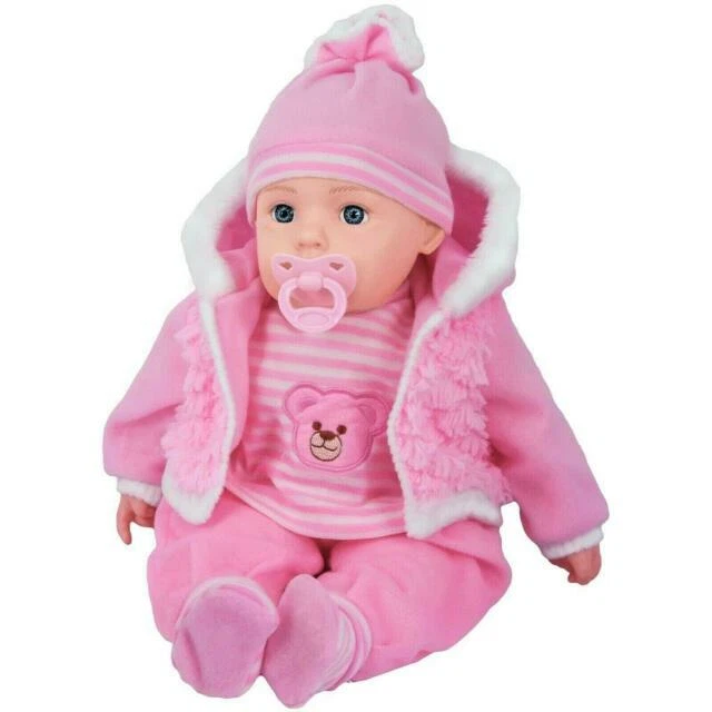 The Magic Toy Shop Bibi Baby Doll  20" with Dummy and Sounds (ID20204)