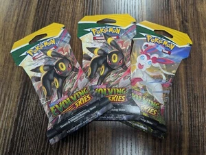 Pokemon TCG Sword & Shield Evolving Skies Sleeved Booster Pack - 3 Random Packs - Picture 1 of 1