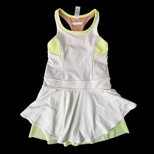 Ivivva by Lululemon Girls Tennis Dress Size 6 White Court Love Pickelball Small - Picture 1 of 8