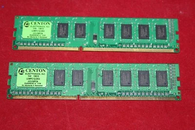 Lot of 2 x Centon (Elpida) 1GB DDR3 DIMM PC3-8500 1066Mhz Desktop Memory RAM 2Gb - Image 1 of 2