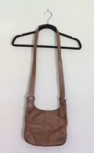 Vintage Coach 9549 braun hellbraun Umhängetasche schmal Hippie Handtasche Klapptasche Handtasche - Bild 1 von 7