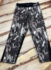Nike Pro Dri-Fit Tights Women's Size Small Black White Pattern - Picture 1 of 11