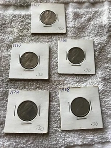 VINTAGE Australia Elizabeth II 5 Coins- 10 Cents FOR ALL!! - Picture 1 of 8