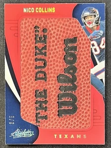 2021 Panini Absolute Nico Collins"THE DUKE" Football Patch #’d 3/5 Rookie - Picture 1 of 5