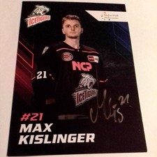 LED autograph card Nuremberg ICE Tigers 2020/21 Max Kislinger