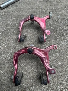 Dia Compe Bulldog Brake Front Rear Red Caliper Old School BMX Freestyle GT Dyno - Picture 1 of 10