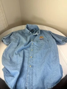 L Blue Generation U of Minnesota Management Jean short sleeve work shirt pockets - Picture 1 of 6