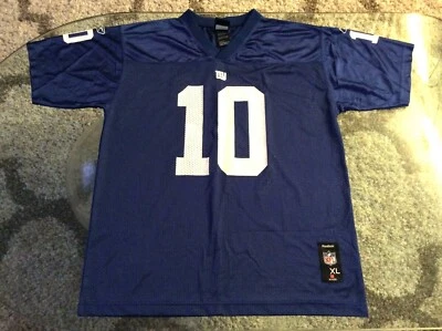 Футболка детская молодежная New York Giants Eli Manning синяя размер XL 18-20 большая Reebok - Изображение 1 из 2