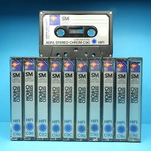 🙈 10x AGFA Stereochrom C 90 * Type 2 * Cassettes Kassetten кассета * 1976 - Bild 1 von 4