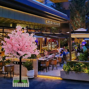 70'' Length Artificial Cherry Blossom Tree Fake Sakura Tree For Bouquets Decor-- - Picture 1 of 13