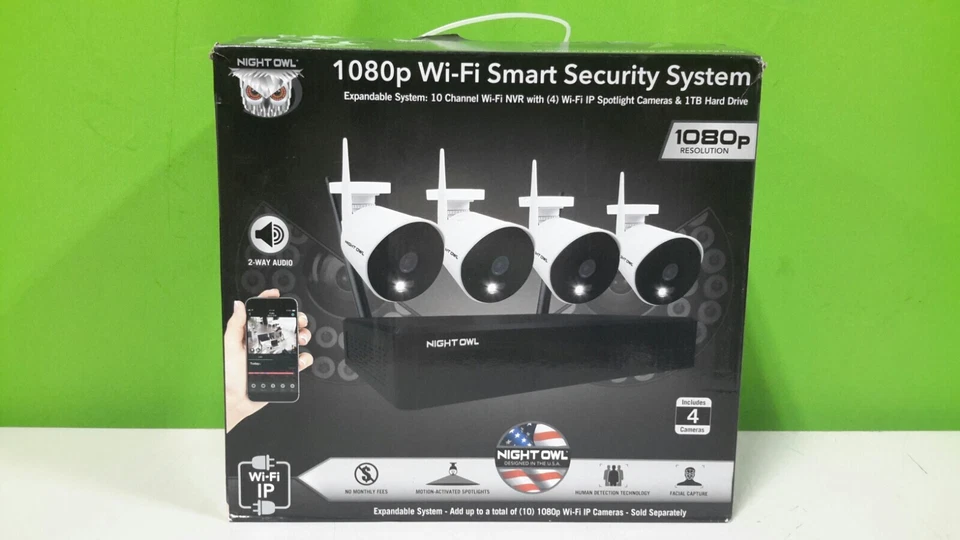 Night Owl CL-2WNP1-4L Expandable 10 Channel 4 1080p Wi-Fi IP Spotlight Camera - Image 1 of 4