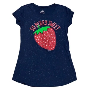 Justice Girls 12 So Berry Sweet Strawberry Tee Back To School Comfortable - Picture 1 of 8