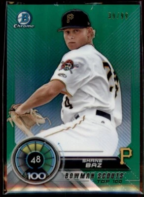 2018 Bowman Scouts' Top 100 GREEN Shane Baz Pittsburgh Pirates #BTP-48 39/99 - Image 1 of 2