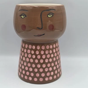 Opalhouse Stoneware Face Planter/Vase 8” Tall - Picture 1 of 8