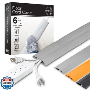 Cordinate 6ft Floor Cord Cover, Cable Protector, Hide Extension Cords, Protec - Picture 1 of 5