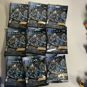 Lot of 9 Mega Construx Halo Universe BLUE ELITE MINOR 63TC Series 3 Blind Bag   - Picture 1 of 2