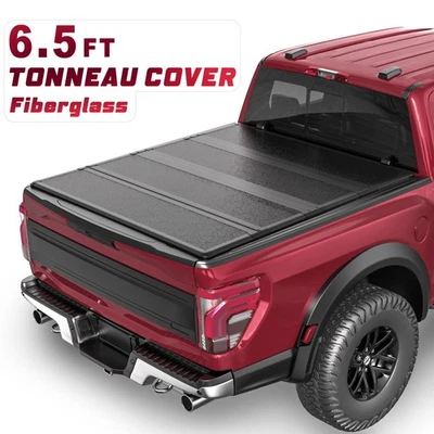 6.5FT Hard FRP Tonneau Cover For 99-07 Chevy Silverado Sierra 1500 2500HD 3500HD - Image 1 of 4