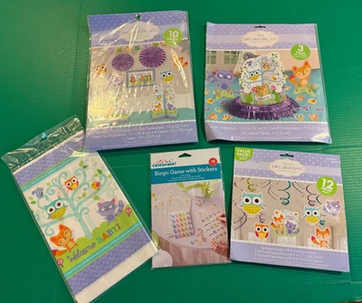 Bienvenida Baby Shower Fiesta Decoraciones Centros de Mesa Confeti Abanicos Juego Foto 1 de 4