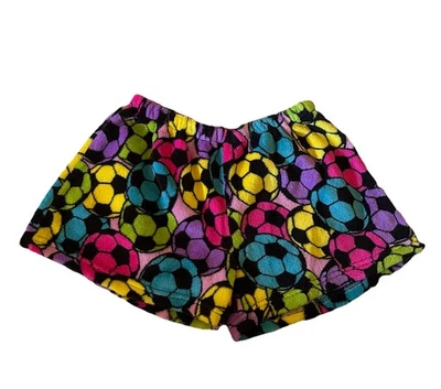 Nuevo con etiquetas Pantalones Cortos Fuzzies by Confetti Peluche Multicolor Pelota de Fútbol Talla 14/6 (grande) Foto 1 de 3