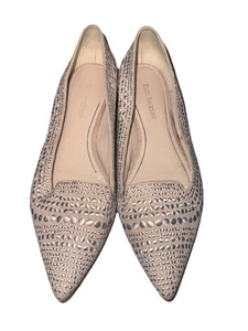 Enzo Angiolini Almond Toe Slip On Flat Size 10M Beaded accent Beige Color womens - Picture 1 of 15
