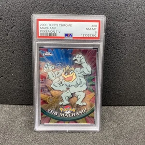 2000 Topps Chrome Pokemon T.V. Machamp Holo #68 – PSA 8 (NM-MT) - Picture 1 of 2