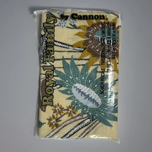 Vintage Cannon Royal Family Sunflower No Iron Percale 2 Standard Pillow Cases - Picture 1 of 3