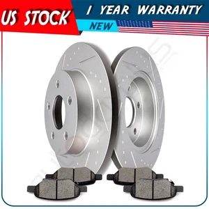 Rear Brake Rotors And Ceramic Pads For 2005-2010 Pontiac G6 Saturn Ion 2004-2007 - Imagen 1 de 13