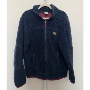 Chaqueta de Montaña LL Bean Sherpa Polar Cremallera Completa Pila Profunda Retro Azul Marino Para Hombre L - Imagen 1 de 7