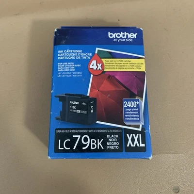 Genuine Brother LC79BK XXL Black Super High Yield Ink Cartridge exp 08/2022 - Image 1 of 3