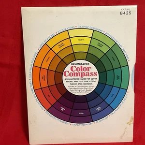 Grumbacher Color Compass Illustrated Guide Book Vintage 1977 Wheel Theory Mixing - Picture 1 of 4