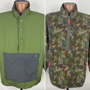Chaqueta Pullover Reversible CHUBBBIES M Verde Oliva Estampado Camuflaje Vellón Piña - Imagen 1 de 17