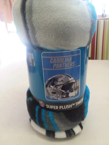 New NFL CAROLINA PANTHERS MICRO FLEECE SUPER PLUSH THROW BLANKET 46" X 60" Cover