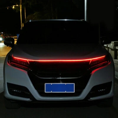 120cm Car LED Hood Daytime Running Light Strip Flexible Lamp Waterproof 12V  - Image 1 of 4
