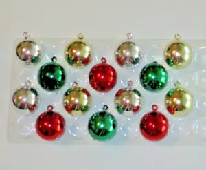 Mini Ornamenti Multicolore Palline di Natale Senza Frantumazione 1" 25mm Decorazioni Albero - Foto 1 di 2