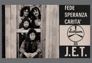 POSTER J.E.T. FEDE SPERANZA CARITA' REALIZZAZIONE DA IMMAGINE ANNI '70 CM 33X48 - Picture 1 of 1