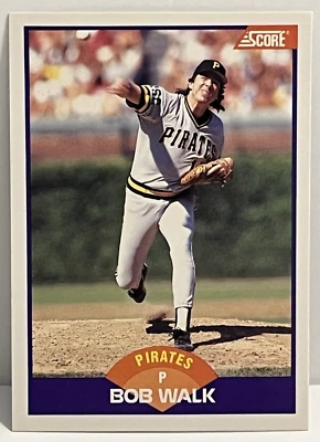 1989 Score Bob Walk Pittsburgh Pirates #224 - Image 1 of 2