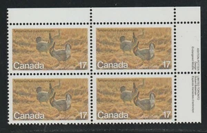 1980 Canada SC# 854 UR - Endangered Wildlife - Plate Block M-NH Lot# 2953b - Picture 1 of 1