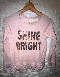 EUC Little Girl's JENNA & JESSIE L/S Pullover Sweatshirt Pink SHINE BRIGHT 10/12 - Picture 1 of 5