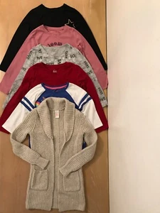 Cat & Jack, Wonder Nation, Others, Girls Winter Tops Lot of 6 Size 7-8 - Picture 1 of 13