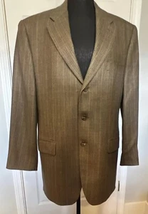Vintage Lauren Ralph Lauren Blazer Herren 43 R Braun 100% Lammwolle Blazer Jacke - Bild 1 von 17