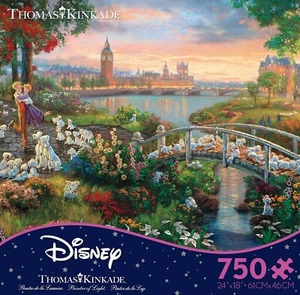 THOMAS KINKADE DISNEY DREAMS 101 DALMATIONS 750 Pieces JIGSAW PUZZLE New - Picture 1 of 2