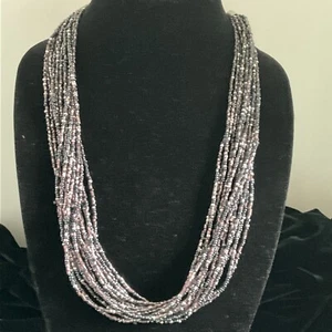 GORGEOUS MULTI STRAND BEADED NECKLACE - Picture 1 of 6