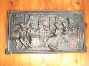 ORIGINAL Bergische KAMINPLATTE Motiv WANDPLATTE Gusseisen OFENPLATTE - Bild 1 von 11