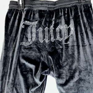 VTG Juicy Couture Velour Track Pants Y2K Low Rise Bootcut Wide Leg Womens Medium - Picture 1 of 8