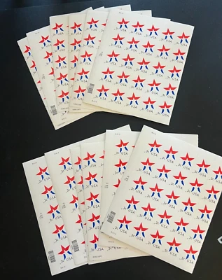 3 cent Star Stamps 12 sheets of 25 2002 MNH - Image 1 of 2