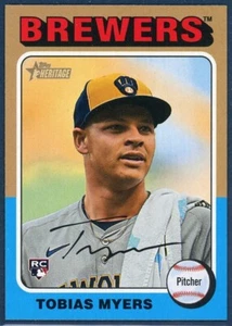Tobias Myers 2024 Topps Heritage High Number RC #720 Short Print Brewers - Bild 1 von 2