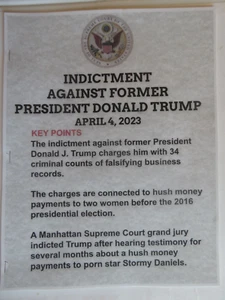 DONALD TRUMP, ACCUSA CONTRO TRUMP, DOCUMENTI GIUDIZIARI TUTTI I 34 CAPI PENALI** - Foto 1 di 7